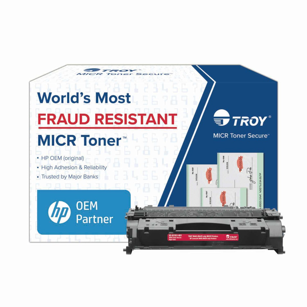 TROY M401/M425MFP MICR Toner Secure High Yield Cartridge (Coordinating HP Part Number: CF280X)