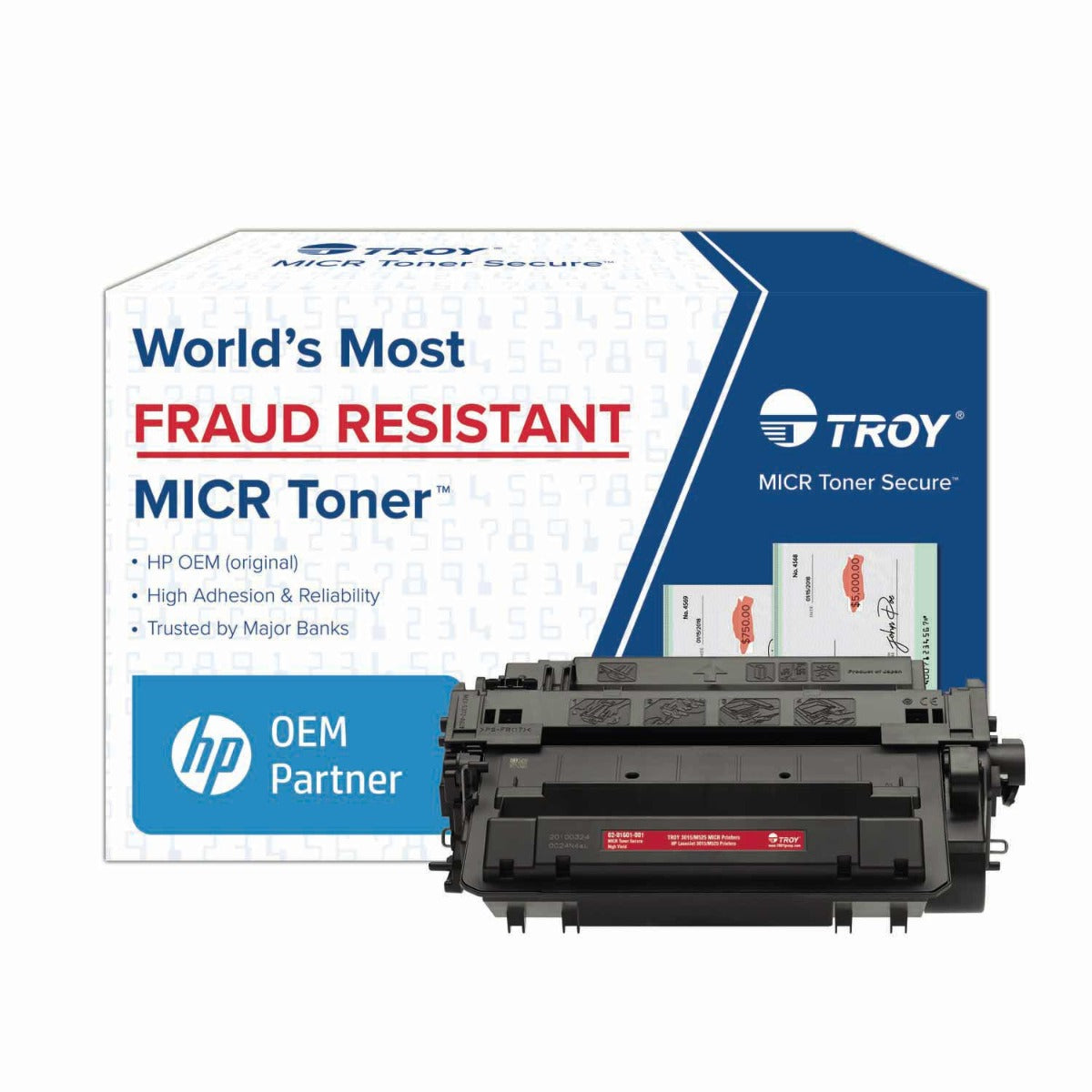 TROY P3015/M525 MICR Toner Secure High Yield Cartridge (Coordinating HP Part Number: CE255X)