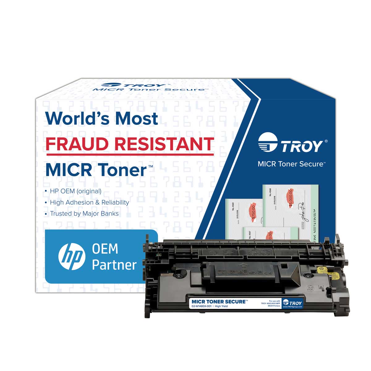 TROY 4001/4101 MICR Toner Secure High Yield Cartridge (Coordinating HP Part Number: W1480X)