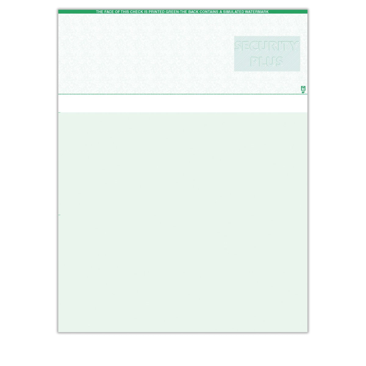 TROY Security Plus Check Paper, Green, Check Top, Ream